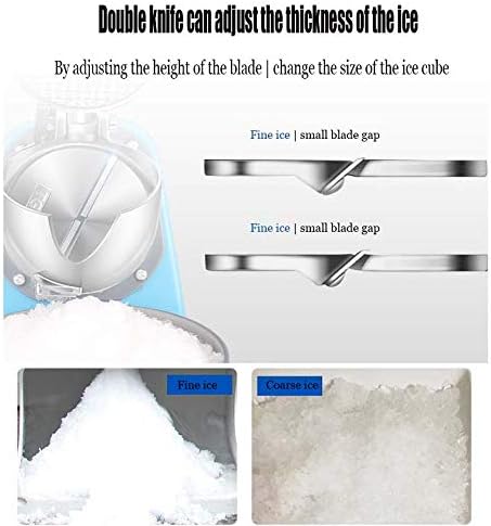 מגרסת קרח ביתית של ZXW, נפח קרח כתוש: 85 קג/שעה; מכונת שייק של חנות תה חלב, מכונת קרח סכין כפולה מסחרית | 1400R/MIN